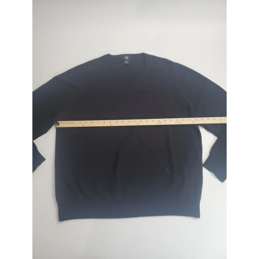 Calvin Klein Men's‎ Long Sleeve Pullover Casual Sweater, Black, XL